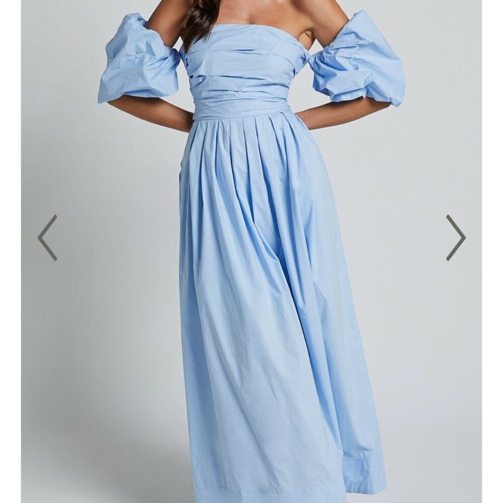 NEW Showpo US size 4 Annie midi blue dress